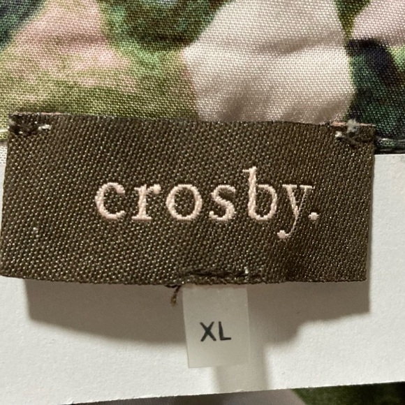 Crosby Green, Pale Pink, and White Button Down Shirt with Camouflage Design - Picture 5 of 13